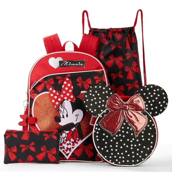 Disney Handbags - #654 Disney Land Minnie Mouse Backpack Bag Black